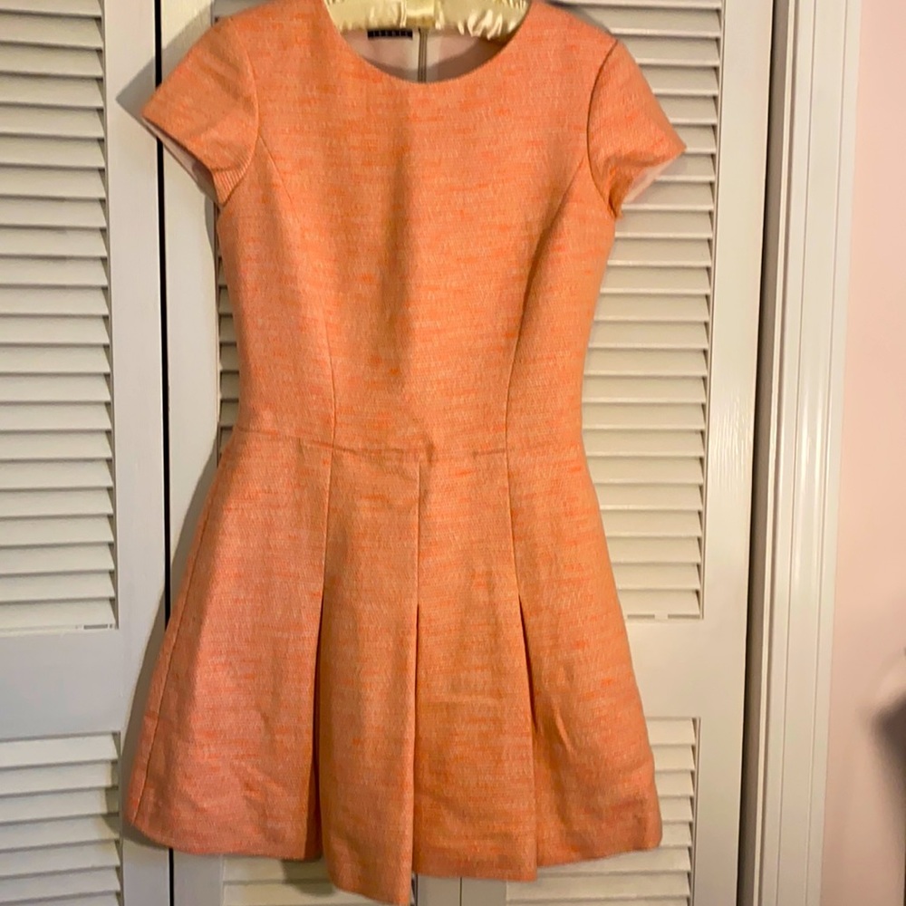 Theory structured and pleated mini dress